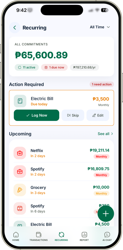 Recurring & Subscription Tracker